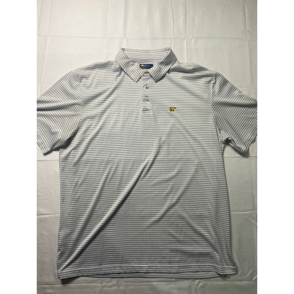 Jack Nicklaus Mens Polo Shirt XL Striped Golf Athleisure Short Sleeve
